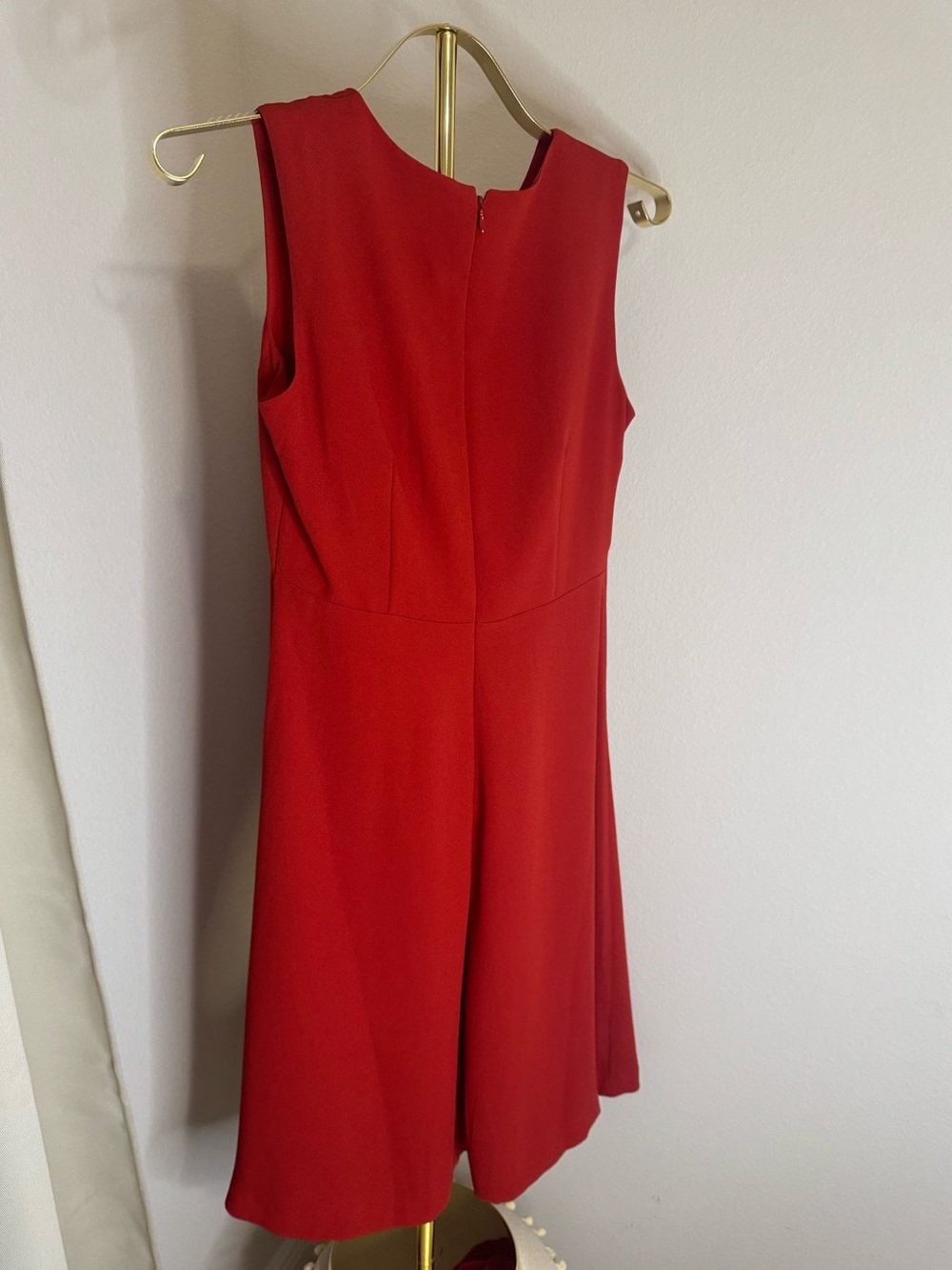 NWT Ann Taylor Red Knee-Length Sleeveless Work Professional Dress Size 2